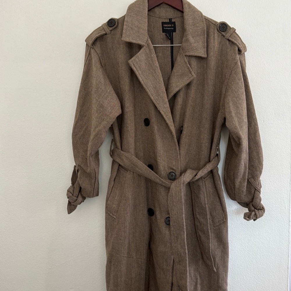 Houndstooth Trench Coat